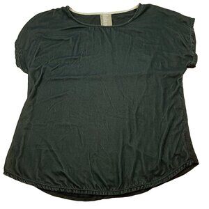 Dolan Womens L Blouse Left Coast Collection Gray Short Sleeve Anthropologie‎